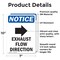 Signmission Exhaust Flow Direction Sign With Symbol, 7 in W x Rectangle, Vinyl Decal OS-2PACK-NS-D-710-V-12217 - alternate 6